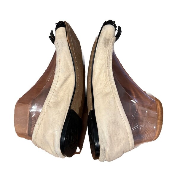 Sam Edelman Beatrix Ballet Flat Ballerina Studded Spike Cream Black Toe 8.5 M - Picture 8 of 11